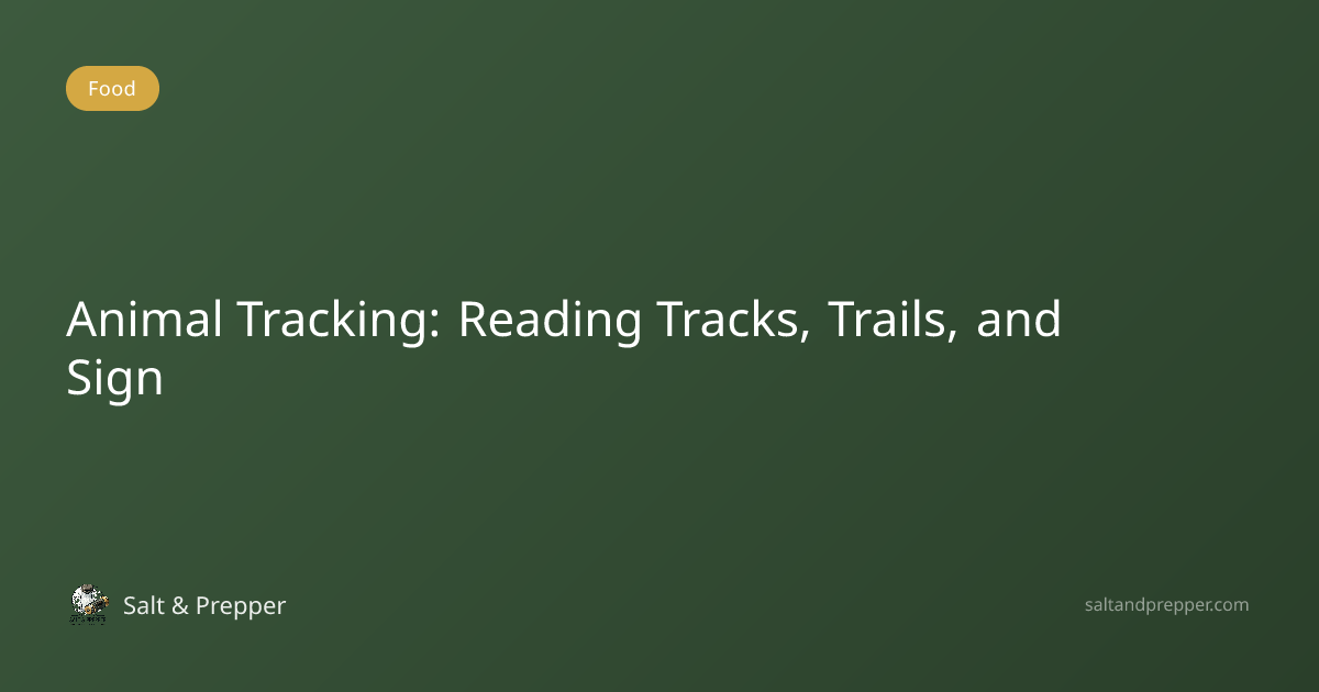 Animal Tracking: Reading Tracks, Trails, and Sign | Salt & Prepper ...