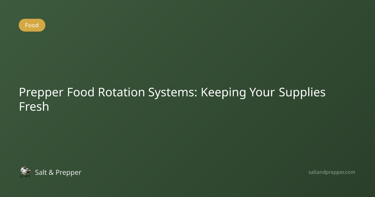Prepper Food Rotation Systems: Keeping Your Supplies Fresh | Salt ...
