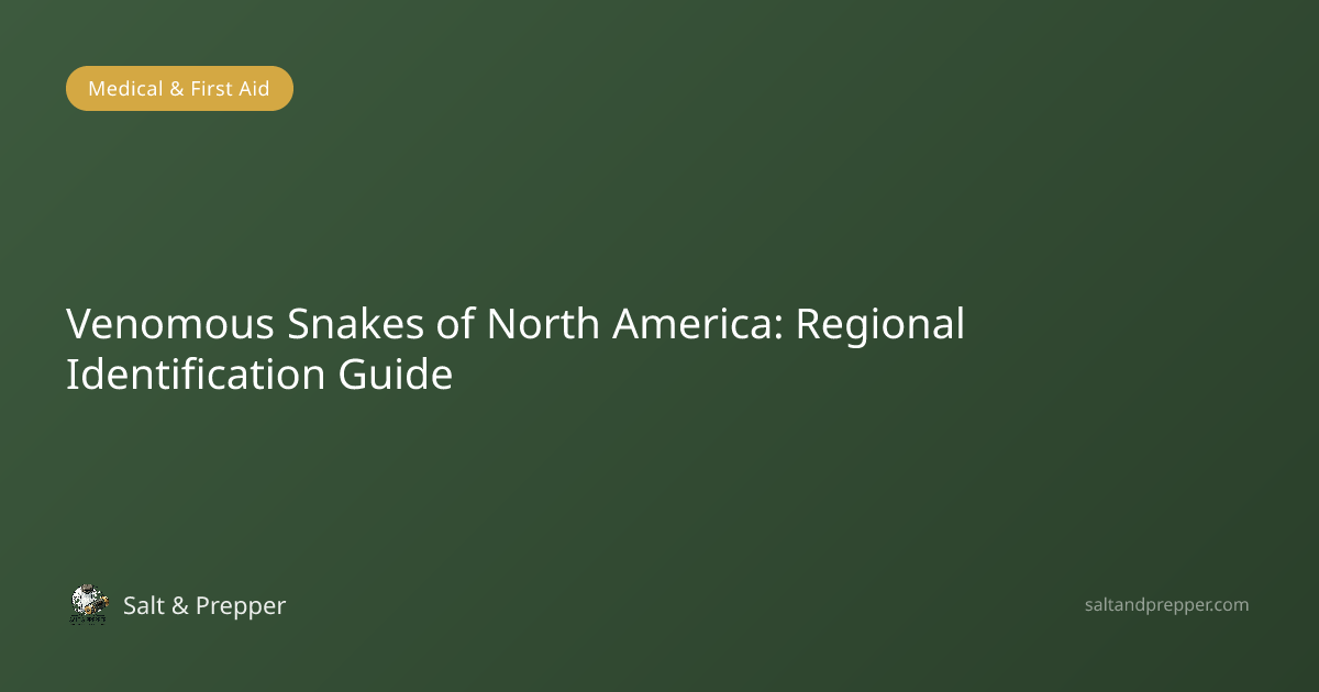 Venomous Snakes of North America: Regional Identification Guide | Salt ...